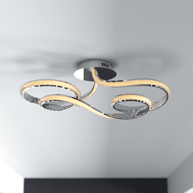 Martelli 1-Light 67cm LED Semi Flush Mount
