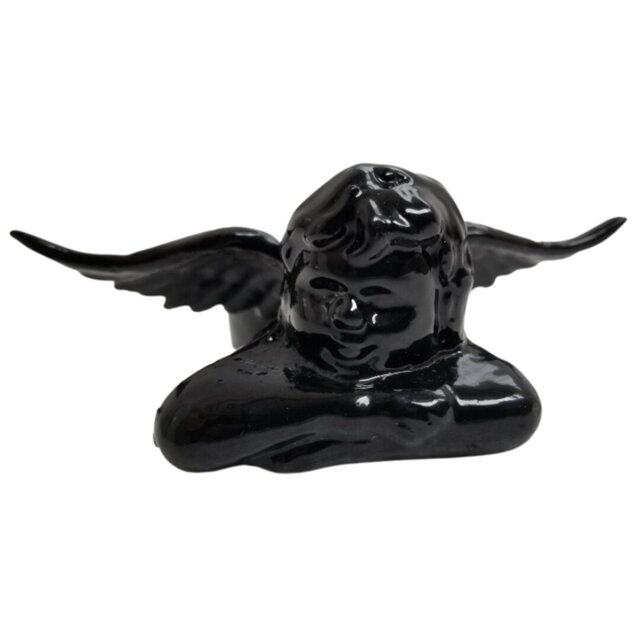 Ornament Candle Holder Made From Cast Metal Black Finish