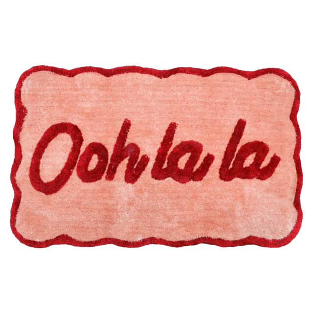 Scallop Ooh La La Slogan Bath Mat
