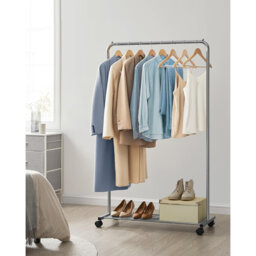 Harsha 90.5cm Rolling Clothing Rack