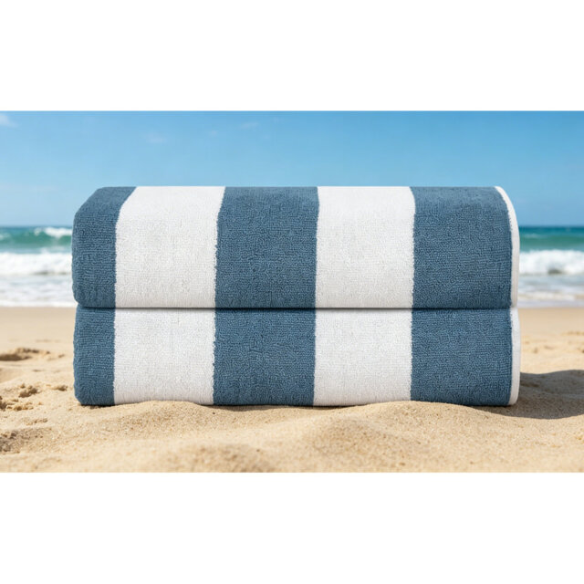 76 x 152 cm Beach Towels for Adults Pack of 2,100% Cotton Quick Dry Pool Towel