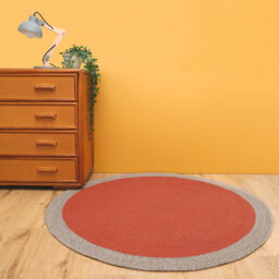 Aideen Nolan Hand Braided Cotton Orange Rug