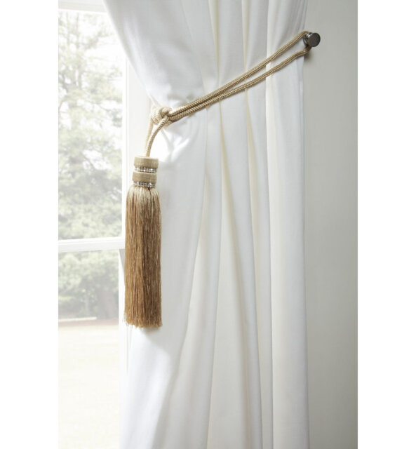 Currie Beige Polyester 60cm Curtain Holdback/Tieback