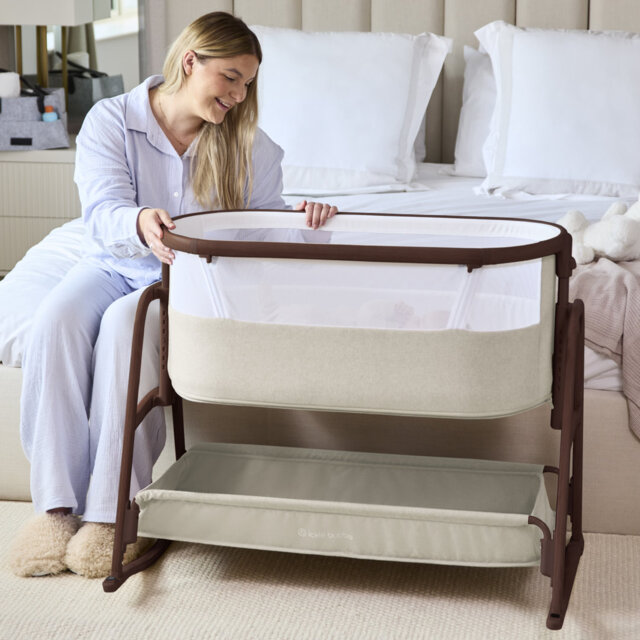 Bubba&Me Luxe Bedside Crib – Stone