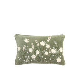 Alleman Green Square Throw Cushion