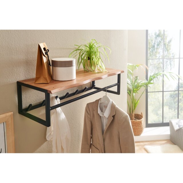 Reatha Iron Wall 7 - Hook Wall Mounted Coat Rack