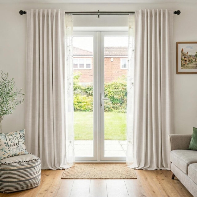 100% Blackout Bedroom Curtains 50 x 90 Inch, 2 Panels, Back Tab Rod Pocket Thermal Room Darkening Privacy Window Curtains
