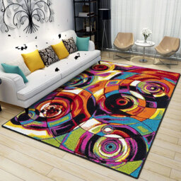 Modern Luxury Hand Carved Multi Colour Bedroom Carpet Small Floor Rug Mat