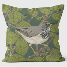 Black-Throated Thrush - Robert Gillmor Cushion