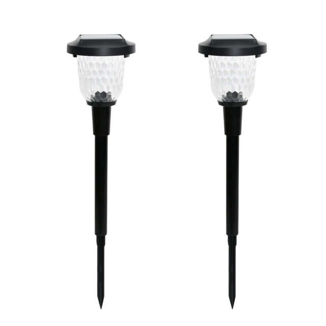 Solar Pathway Lights Garden Lights 7 Color Changing Outdoor Solar Yard Lights Auto On/off Waterproof 2 Pack Landscape Lights
