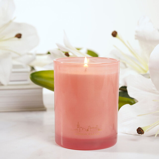 Scented Jar Candle with Glass Holder