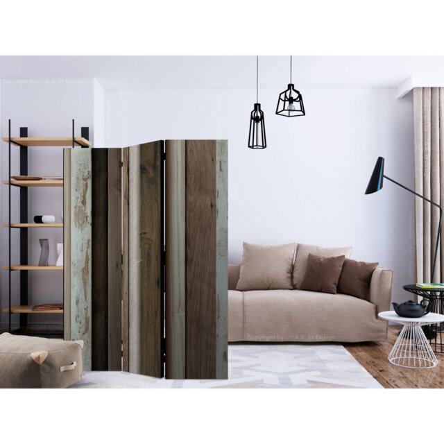 Room Divider - Wooden Fan [Room Dividers]