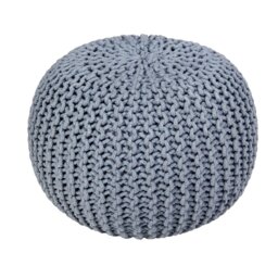 Antoinette 50cm Wide Round Solid Colour Pouffe Ottoman