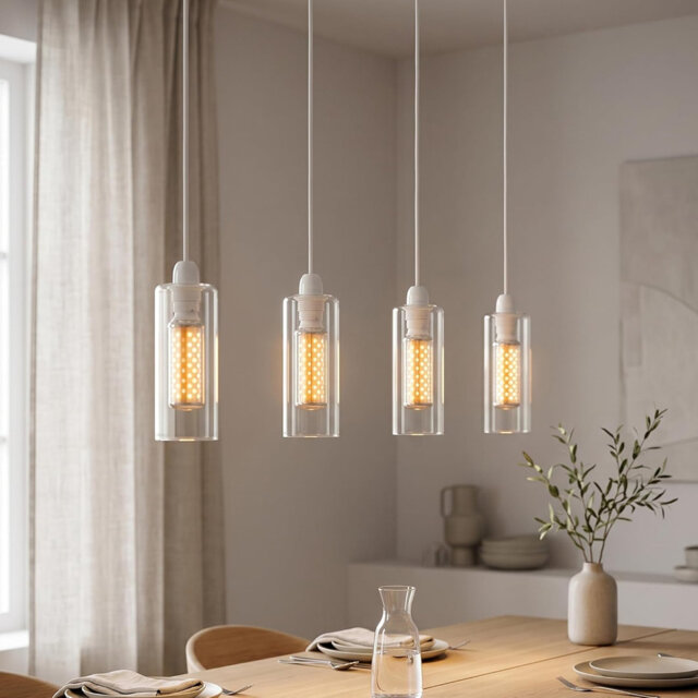 E14 Clear Transparent Glass Lamp Shade Replacement, Small Glass Lampshade for Table Lamps, Wall Lights and Ceiling Fixtures