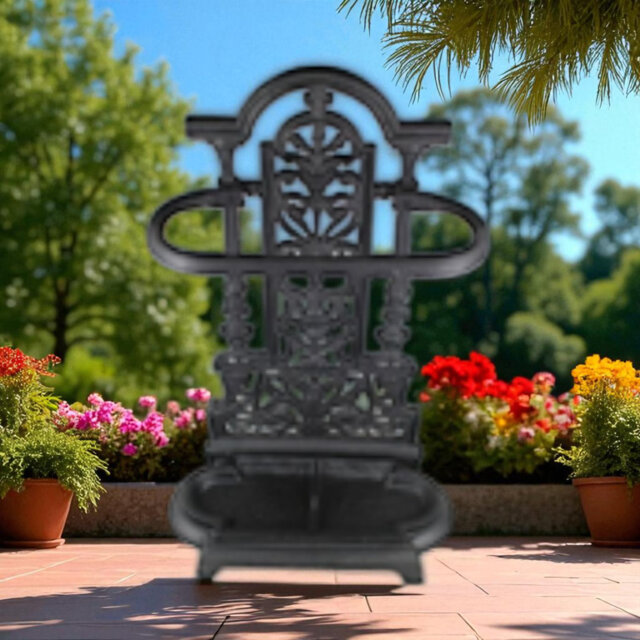 70cm H Cast Iron Umbrella Holder - Hand Finished Antique Style Freestanding Stand for Hallway & Entryway Storage