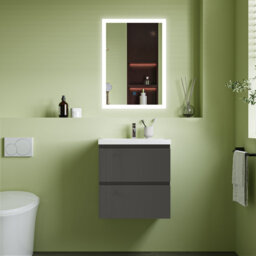520*500mm Vanity Unit With Soft Close Drawers-Storage Space-White Ceramic Basin