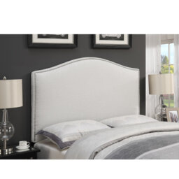 Dewsbury Studded Bed Headboard In Plush Upholstered Fabric
