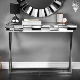 Minturn 78cm Glass Top Console Table