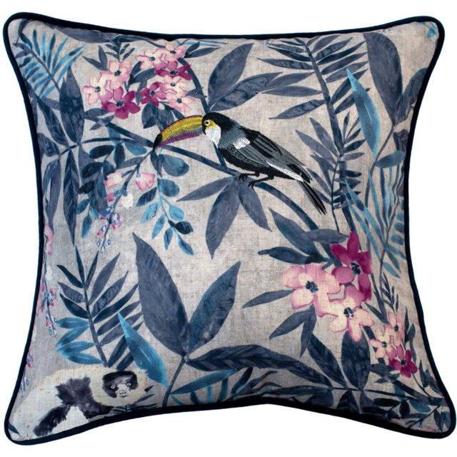 Shelford Abstract Blue Sqaure Cushion