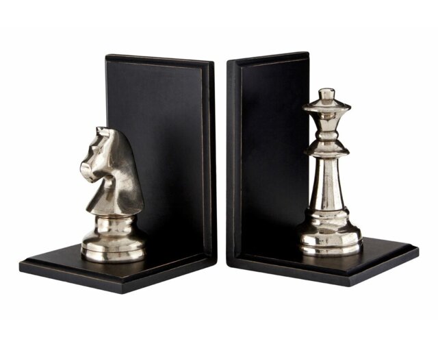 Turin Modern & Contemporary Wood Bookends