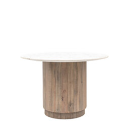 Cosson Round Marble Top Dining Table