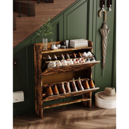 12 Pair Solid Wood Shoe Storage Cabinet