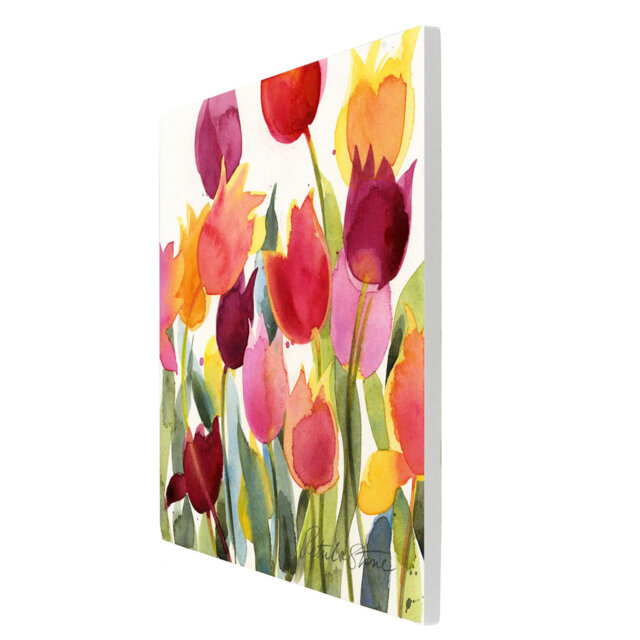 P.STONE Traditional Plants & Flowers Wall Decor on Ceramic