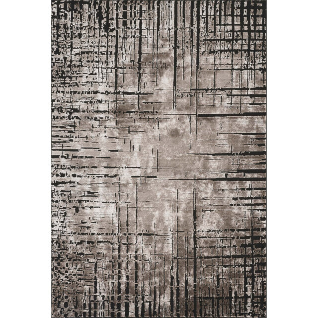 Denelda Living Room Area Rug Metallic Sheen Modern Nexus Design Mocha