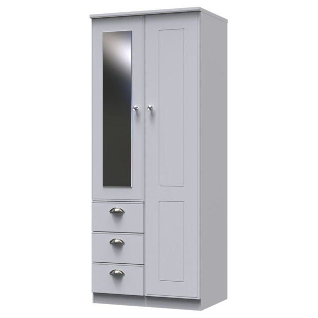 Conners Combi Wardrobe in Grey Matt