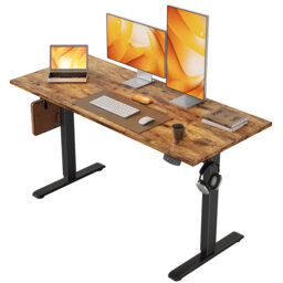 Adjustable Metal Base Computer Desk