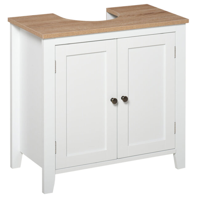 Mellor Bathroom Pedestal Under Sink Cabinet Floor w/ Storage Shelf Double Door
