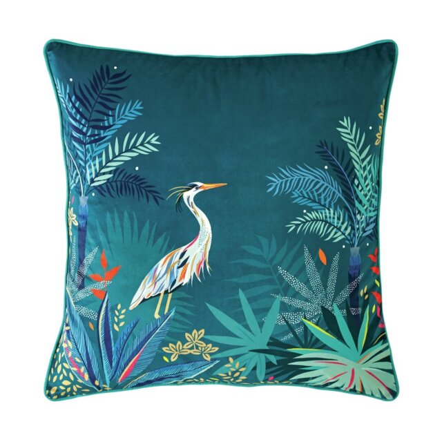 Heron Feathers Cushion With Filling