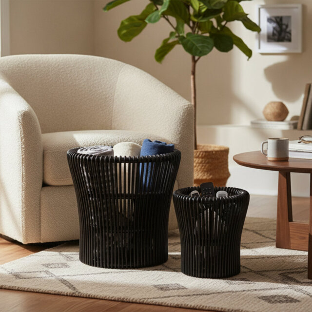 Bay Isle Home Planter Wicker Decorative Basket
