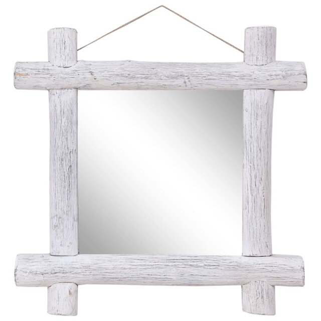 Arely Wood Flat Mirror