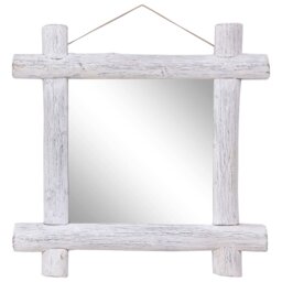 Arely Wood Flat Mirror