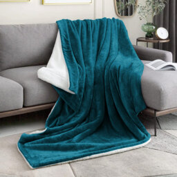 Formaran Sherpa Fleece Fur Thick Reversible Blanket Throw