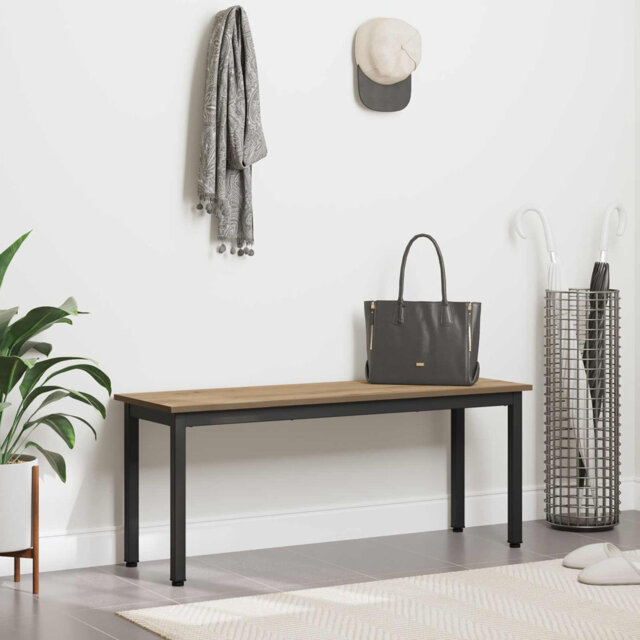 Bench Engineered Wood Dining Seating Furniture Modern Living Room Home