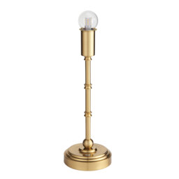 Burley Rechargeable Table Lamp Base finished in Br Aged Brass