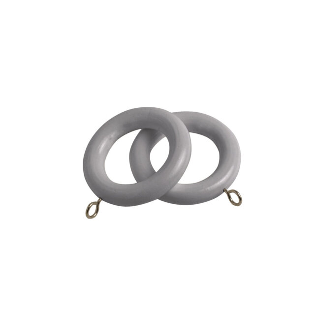 Alvarenga Grey Wood 3.7cm Curtain Rings