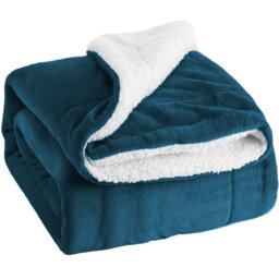 Ultra-Soft Sherpa Fleece Blanket(Reversible)