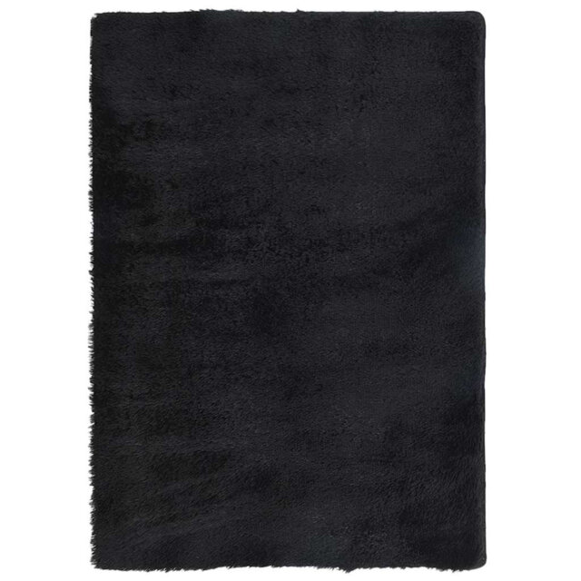 Shaggy Rug High Pile NAVARRA Black Polyester