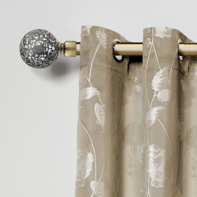 Abrahamson Antique Brass Stainless Steel Adjustable 160cm to 300cm 2cm Single Curtain Pole