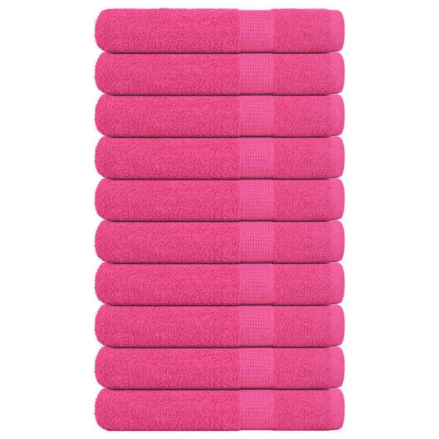 Sauna Towels 10 Pcs Pink 80X200 Cm 360 Gsm 100% Cotton