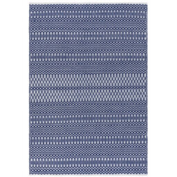 Everts Geometric Handmade Hand Knotted Blue Area Rug