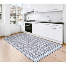 Eliasz Vinyl Machine Printed Area Rug