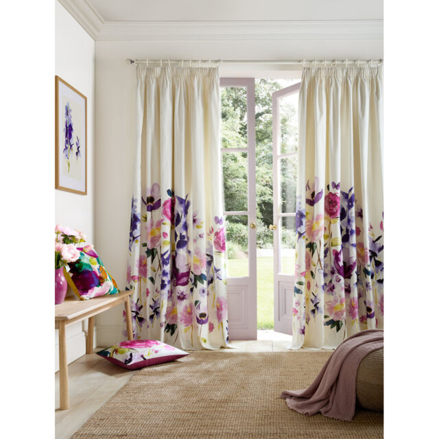Cotton Blend Curtain Panel Pair