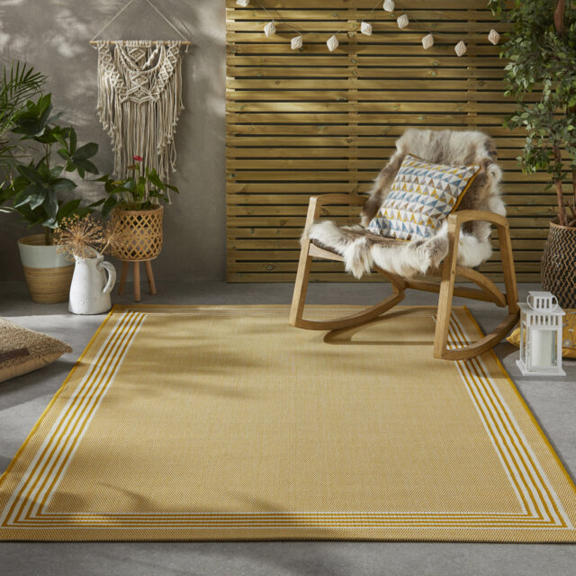 Adryauna Yellow Indoor / Outdoor Use Rug