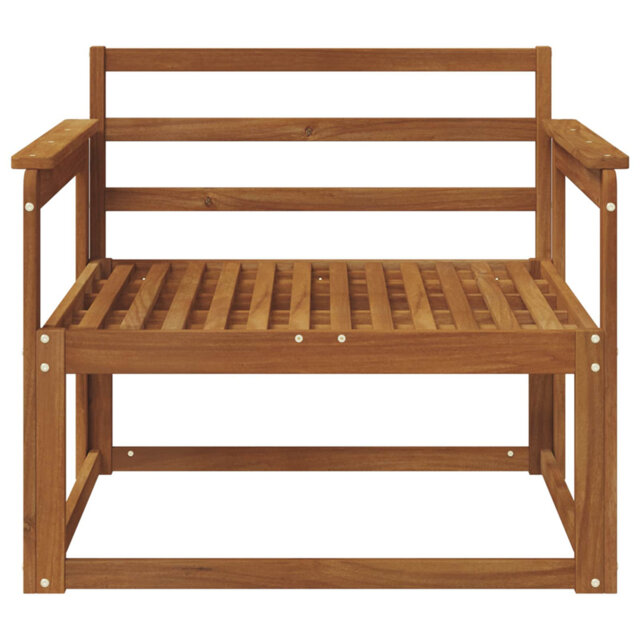 Outdoor Middle Sofa Natural Solid Acacia Wood Modern Furniture Exterior