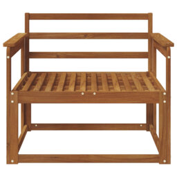 Outdoor Middle Sofa Natural Solid Acacia Wood Modern Furniture Exterior