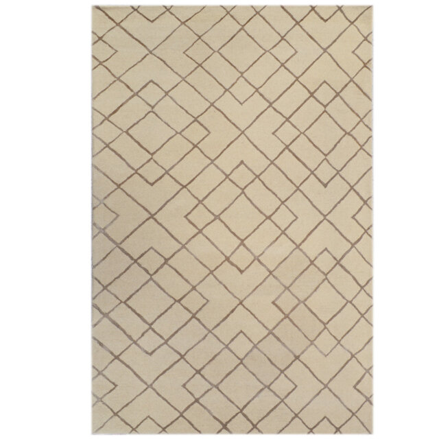 Highway Tufted Wool Cream Rug